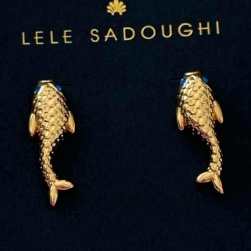 LELE sadoughi gold mermaid small earrings - Picture 4 of 10